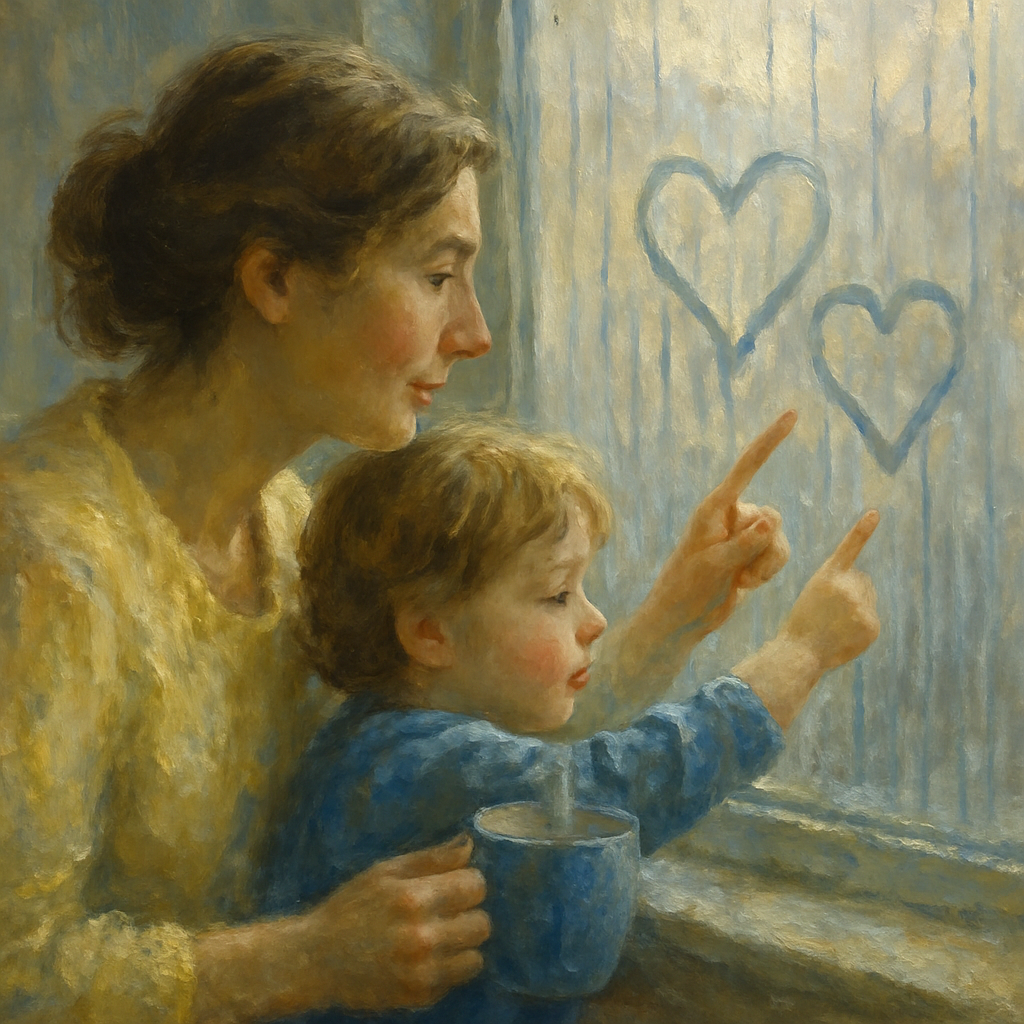 Window Seat Rainy Drawing DIY paint by numbers