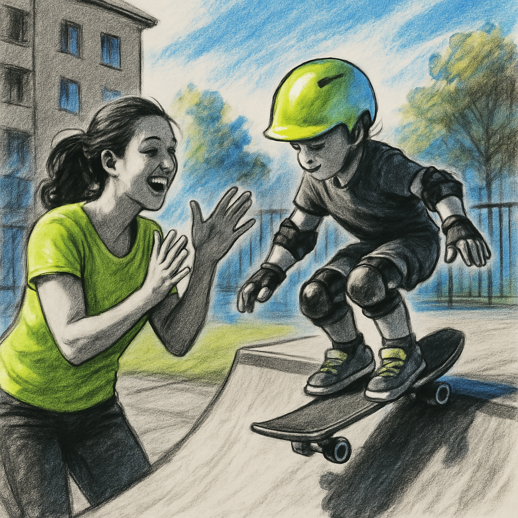 Skate Park Encouragement Number painting