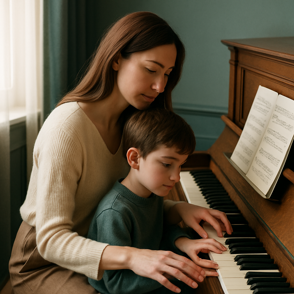 Quiet Piano Lesson At Home Paint by numbers art