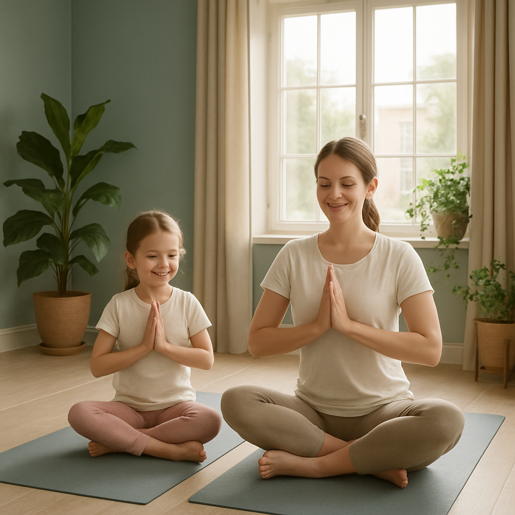 Morning Yoga Stretch Together paint by number