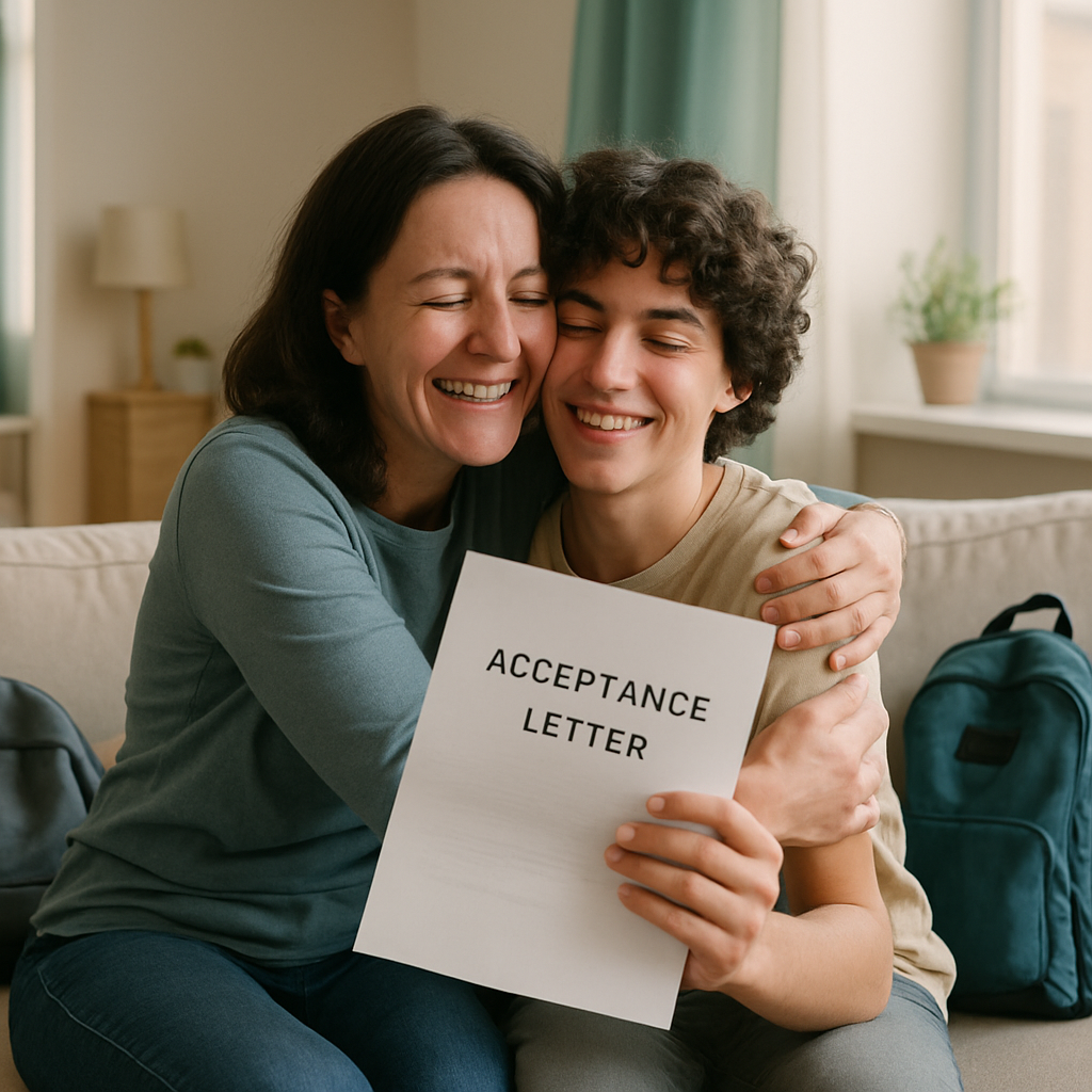 Mother Reading College Acceptance Letter DIY paint by numbers