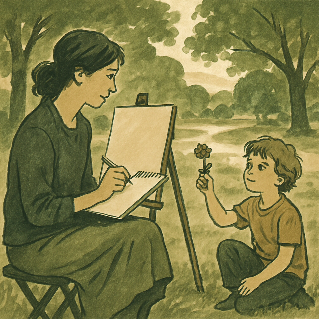 Sketching Faces In The Park DIY paint by numbers