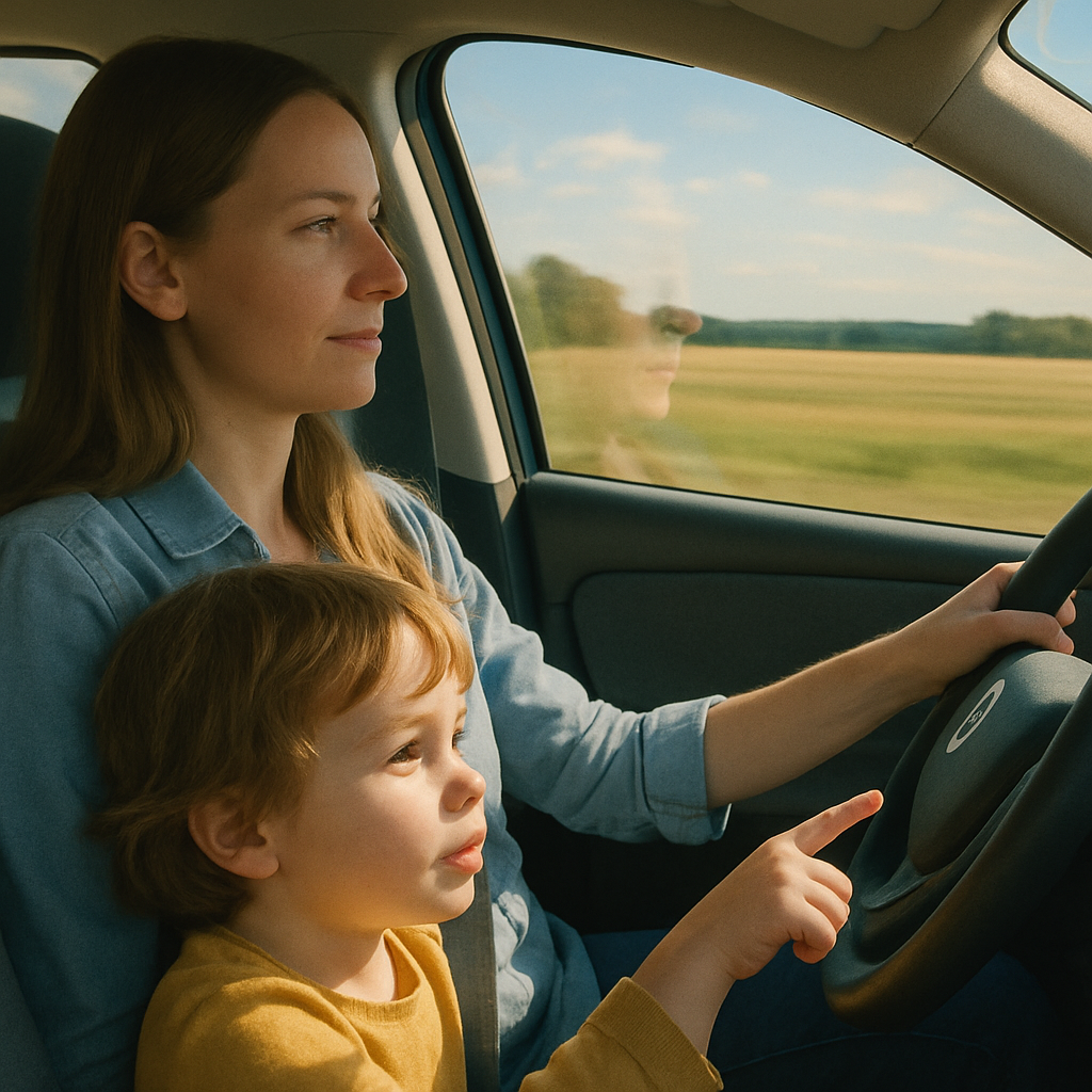 Car Trip Window Gazing Numbered painting kits