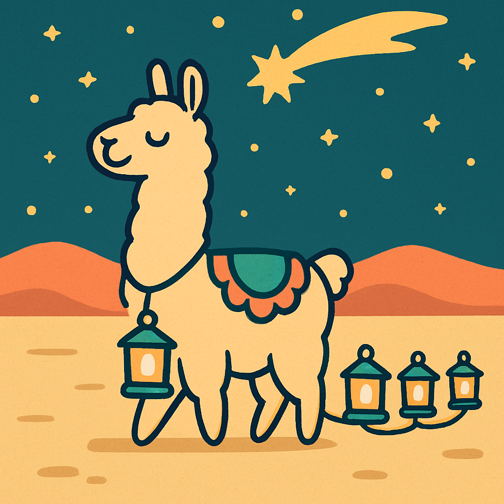 Comet Caravan Desert Llama paint by numbers