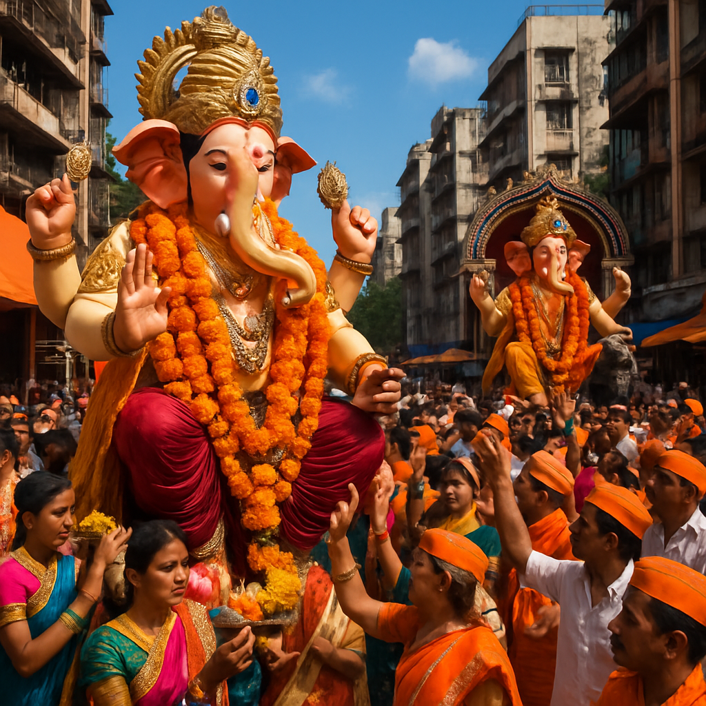 Ganesh Chaturthi Festival In Mumbai painting number kit