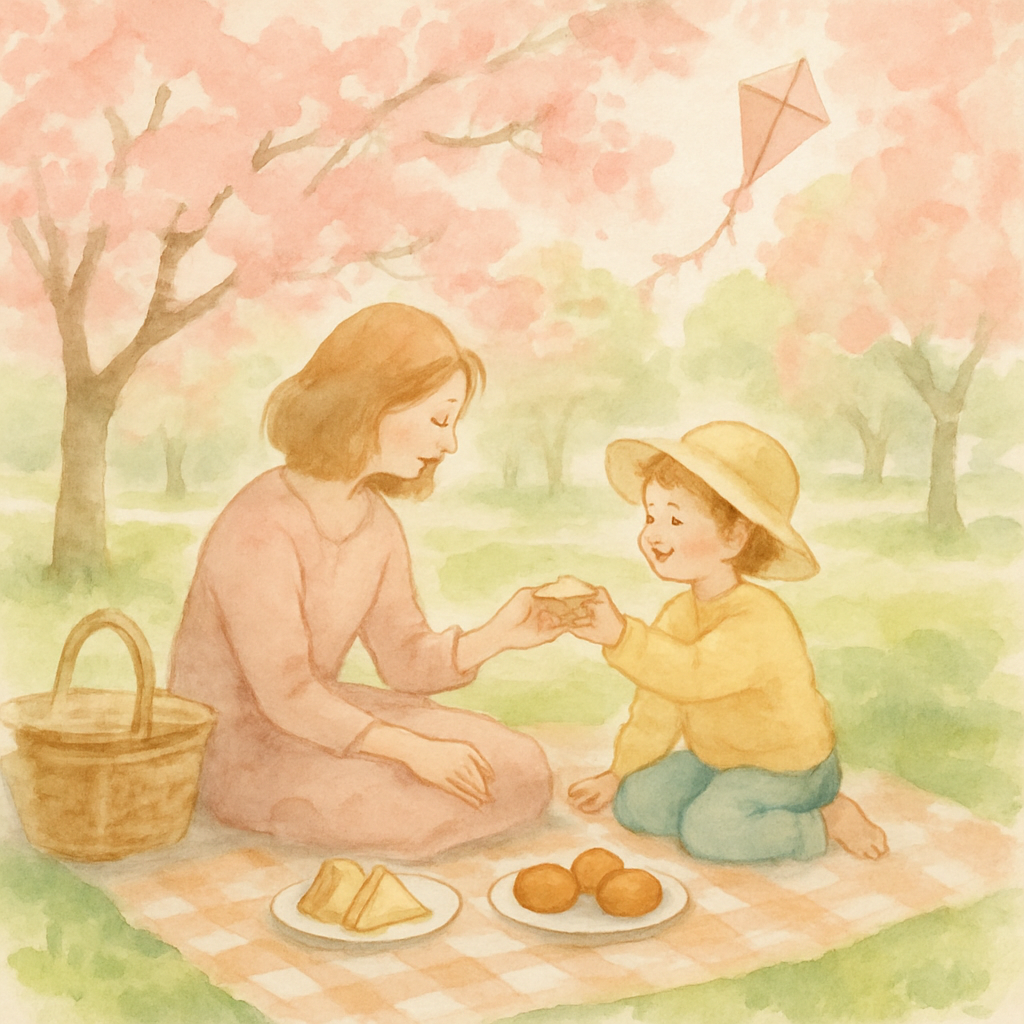 Picnic In The Blossom Grove paint by numbers
