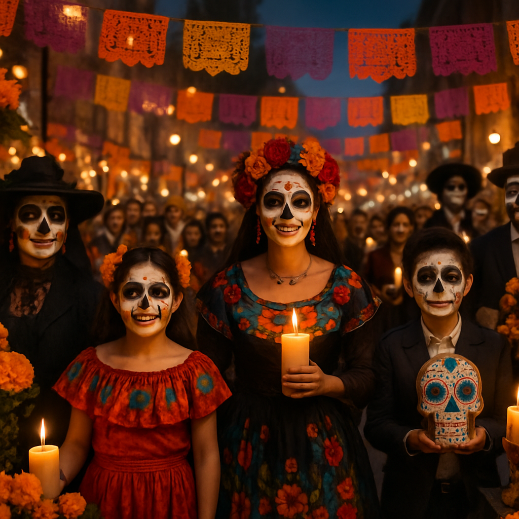 Dia De Los Muertos Parade In Mexico City DIY paint by numbers