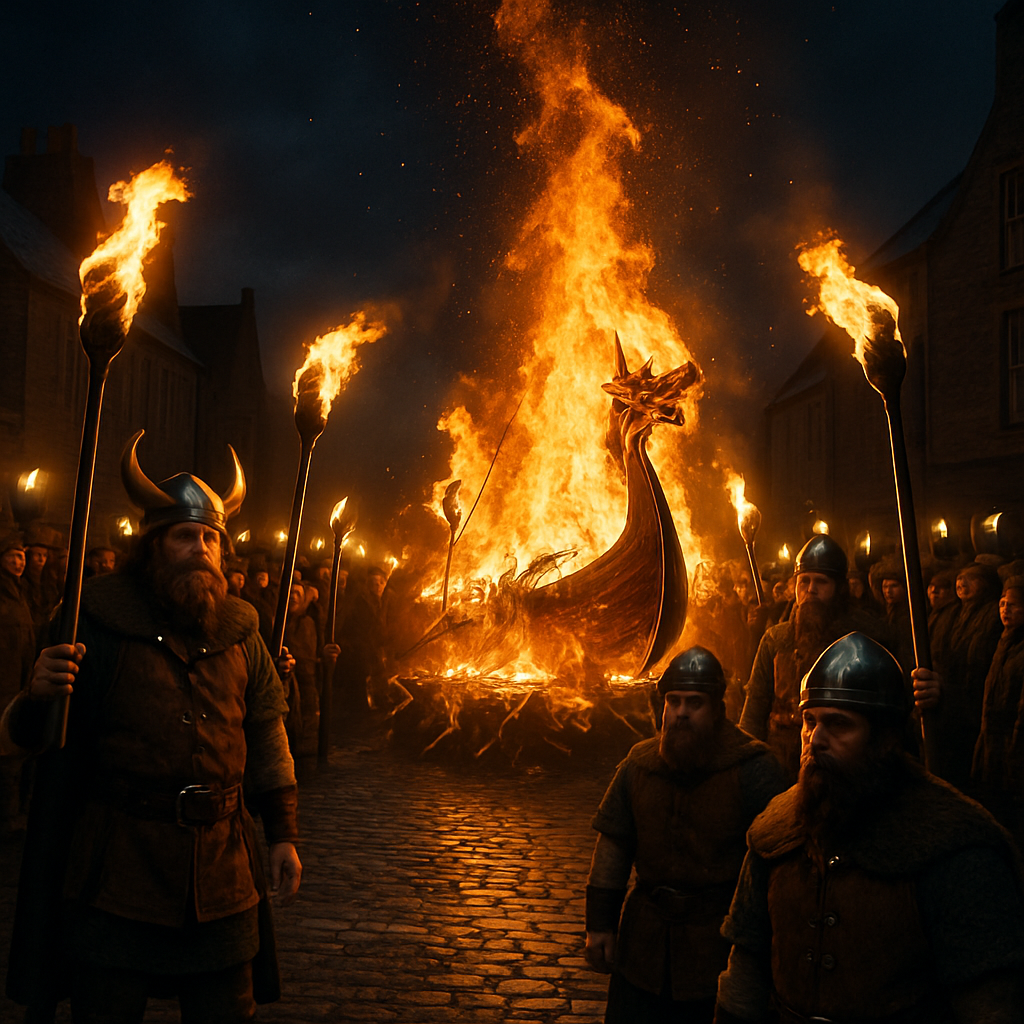 Up Helly Aa Fire Festival In Shetland DIY paint by numbers