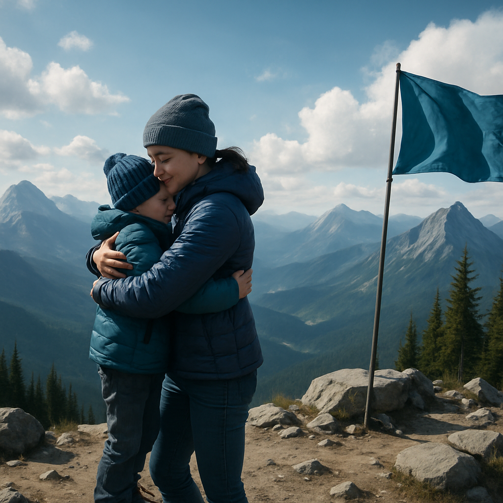 Mountaintop Victory Hug Numbered painting kits