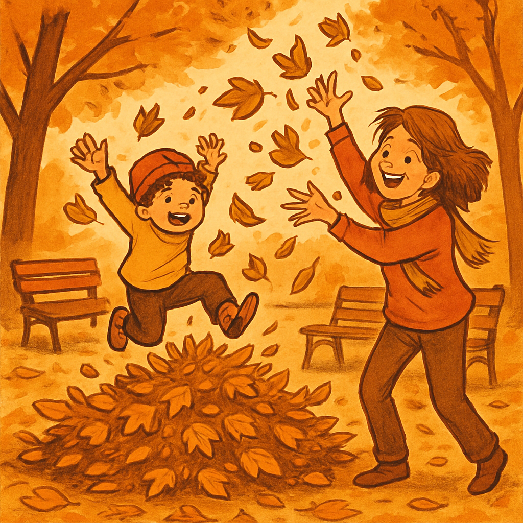 Autumn Leaf Pile Joy paint by number