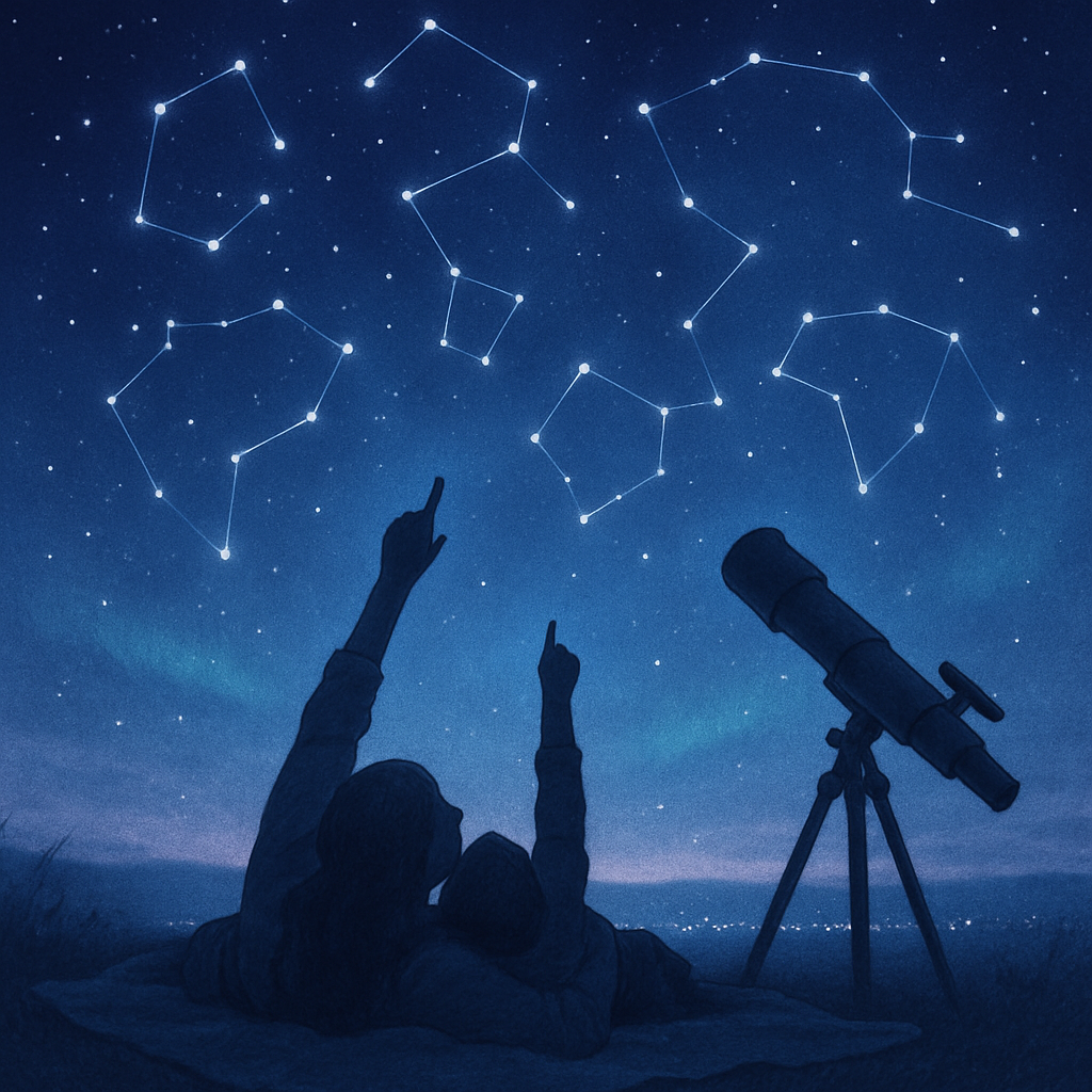 Stargazing Blanket Number painting