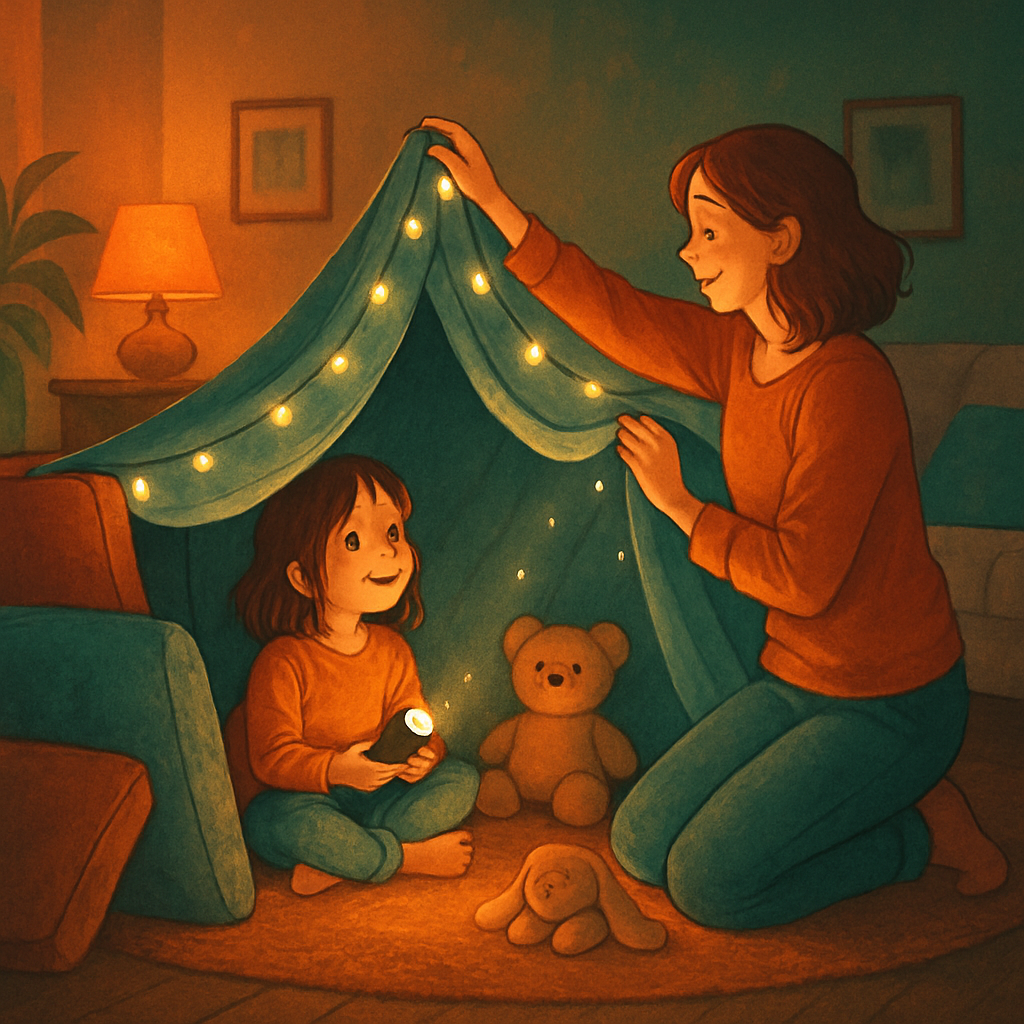 Mother And Child Building Fort DIY paint by numbers