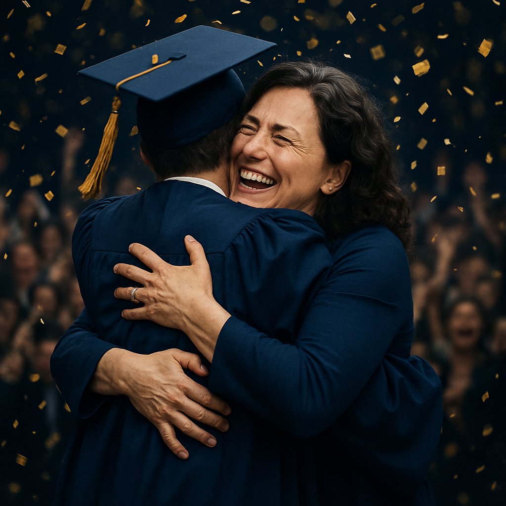 Mother And Child Celebrating Graduation painting number kit