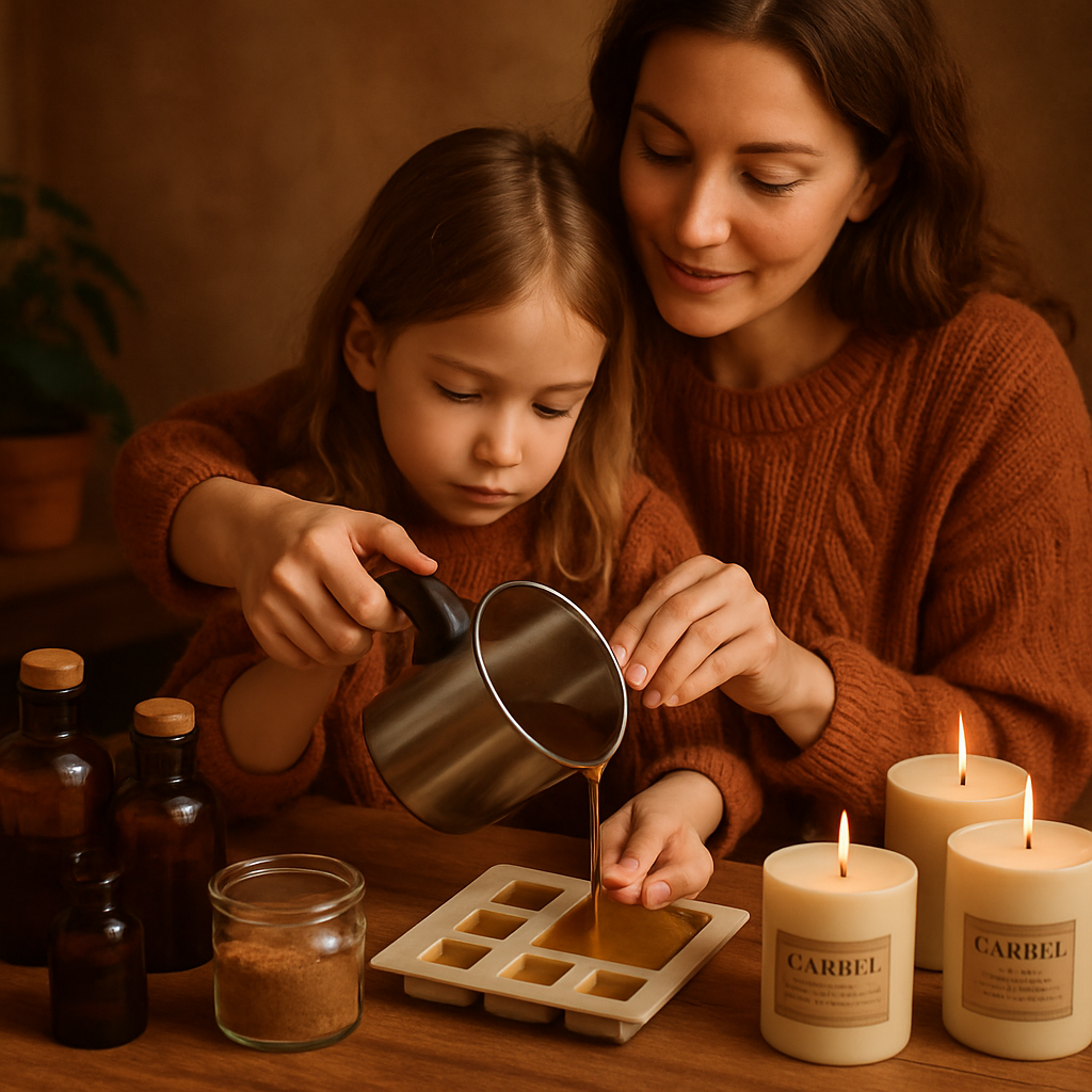 Mother And Child Candle Making Number painting
