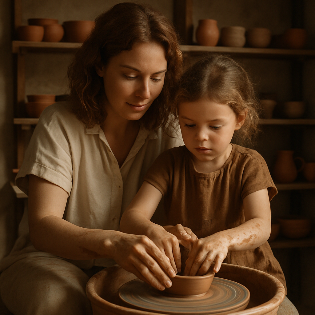 Mom And Me Pottery Class DIY paint by numbers