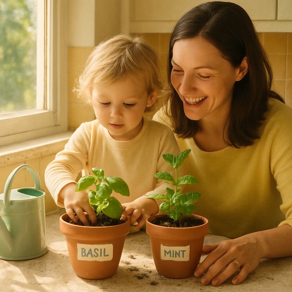 Kitchen Herb Garden Lesson Paint by numbers art