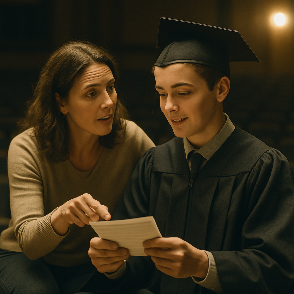 Mother Reading Graduation Speech Painting by numbers kit