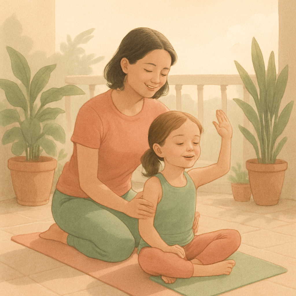 Mother And Child Yoga Flow DIY paint by numbers