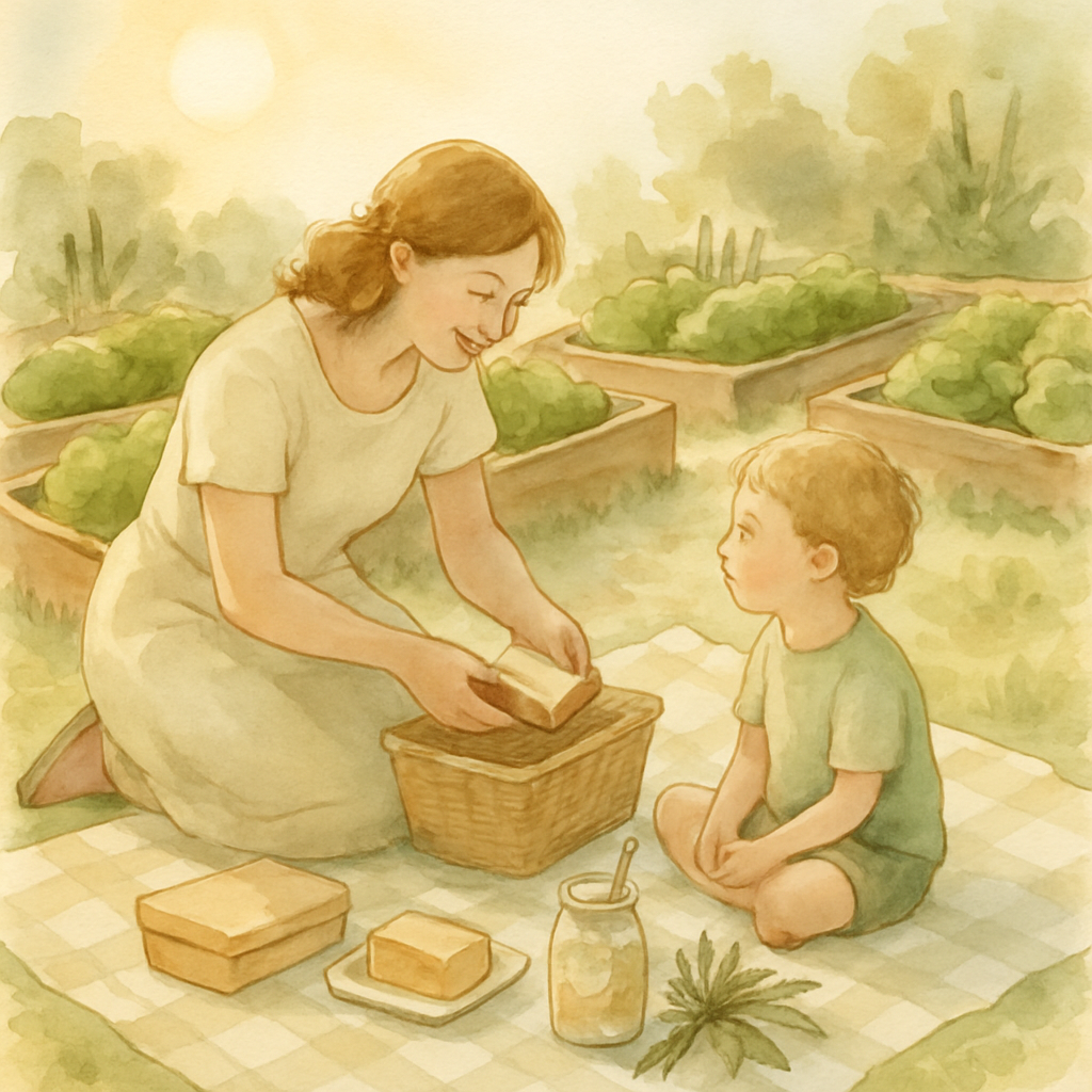 Mom And Me Garden Picnic Numbered painting kits