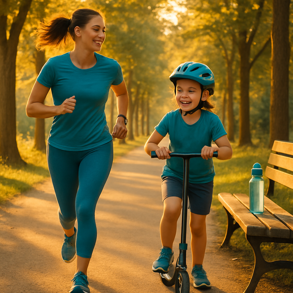 Mother And Child Morning Run painting number kit