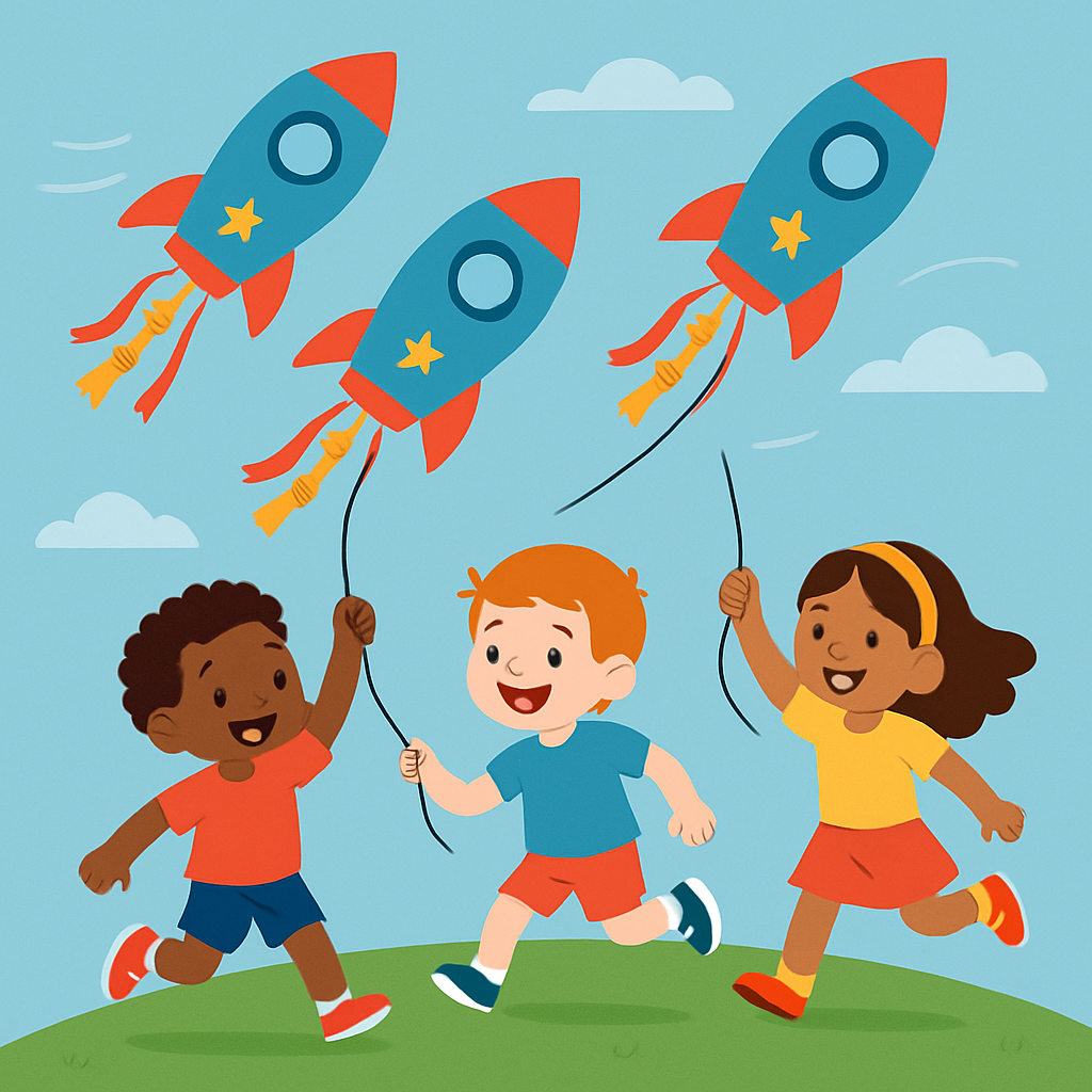 Cosmic Kite Racers Painting by numbers kit