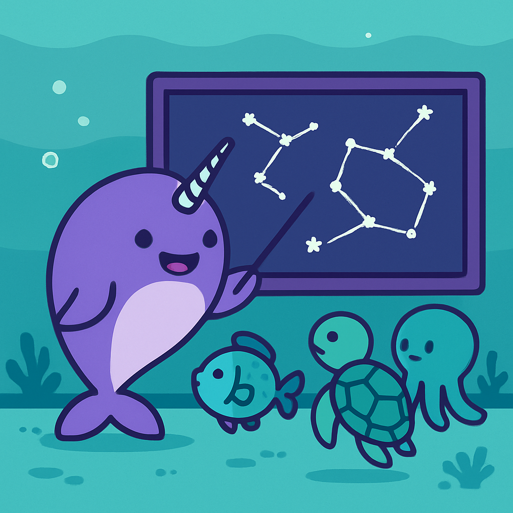 Nebula Narwhal Classroom Paint by numbers kits