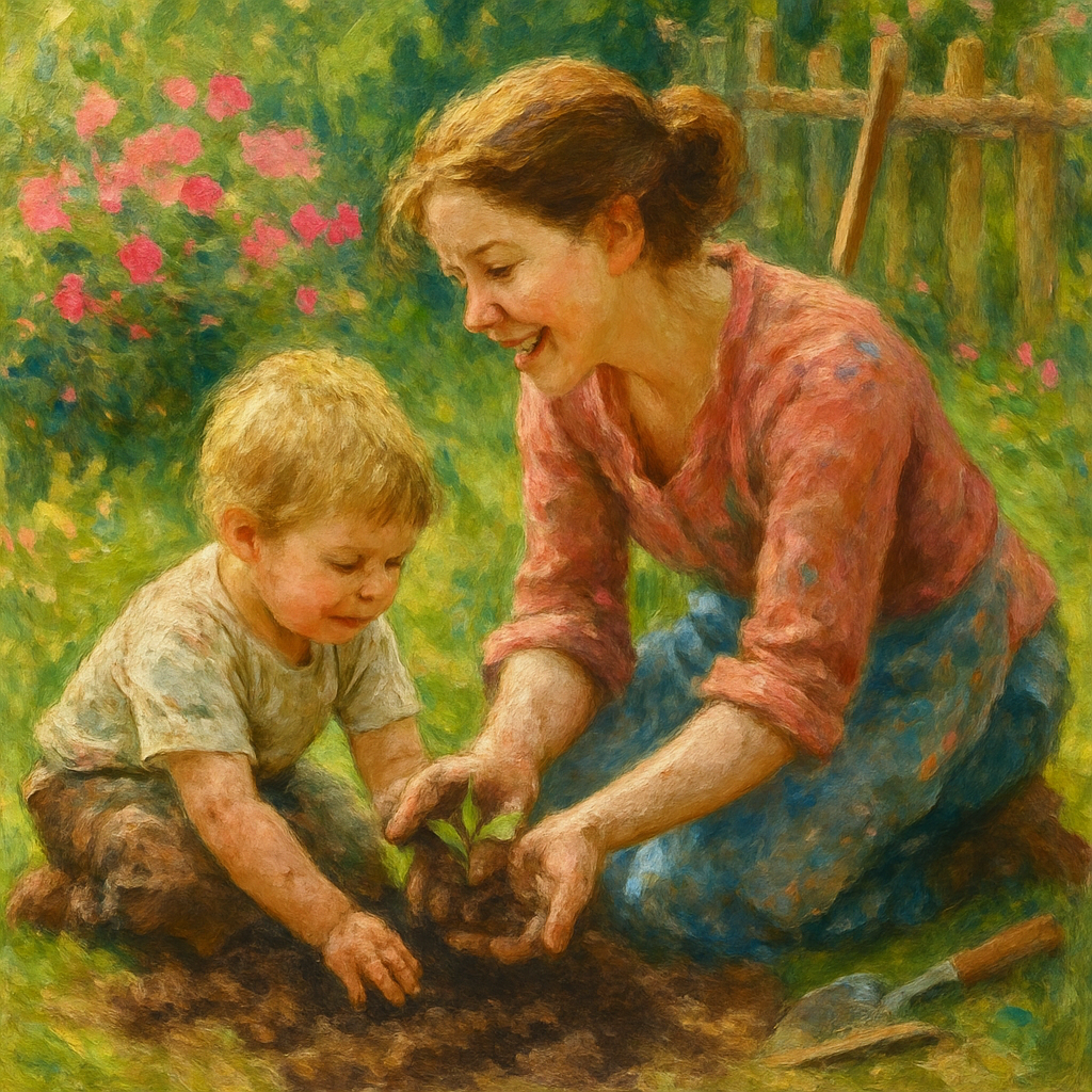 Backyard Garden Planting Lesson Paint by numbers kits
