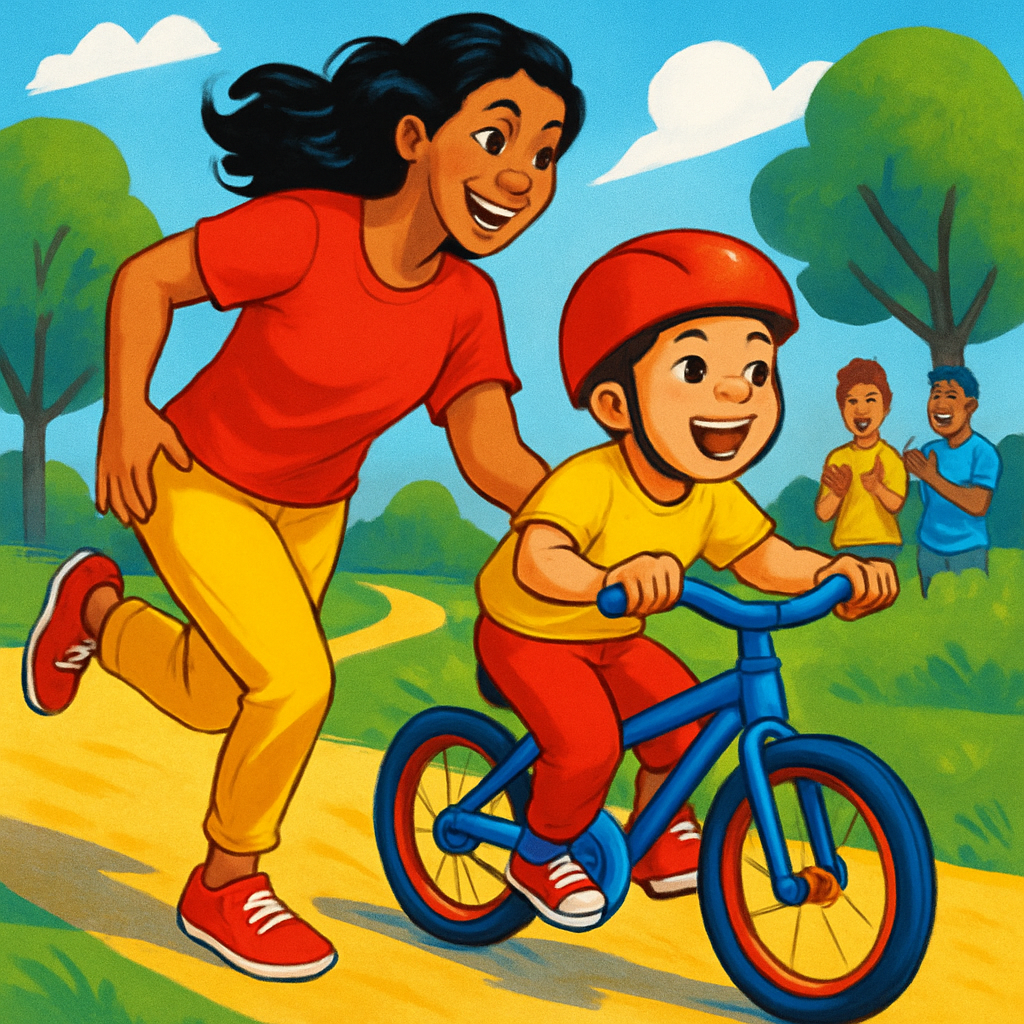 First Bicycle Ride Encouragement Numbered painting kits