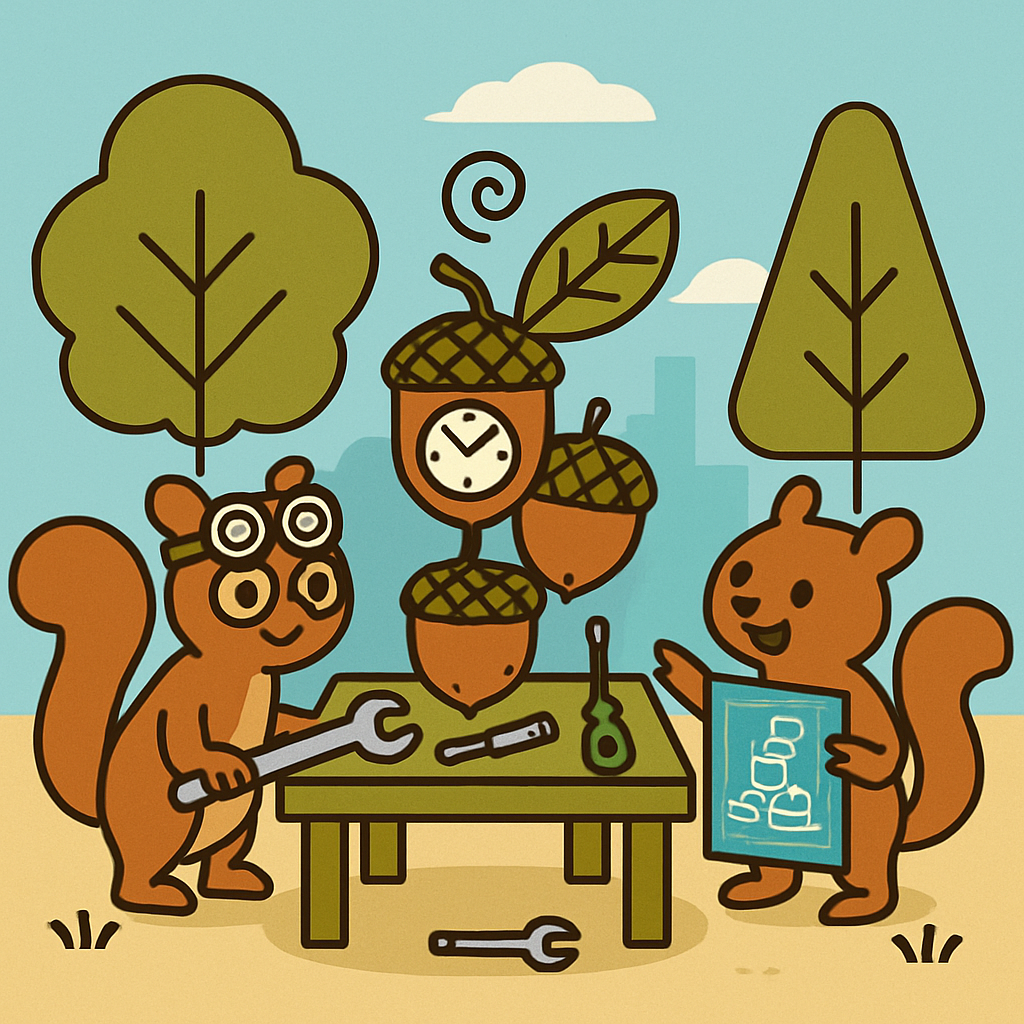 Time Travel Squirrel Engineers painting number kit