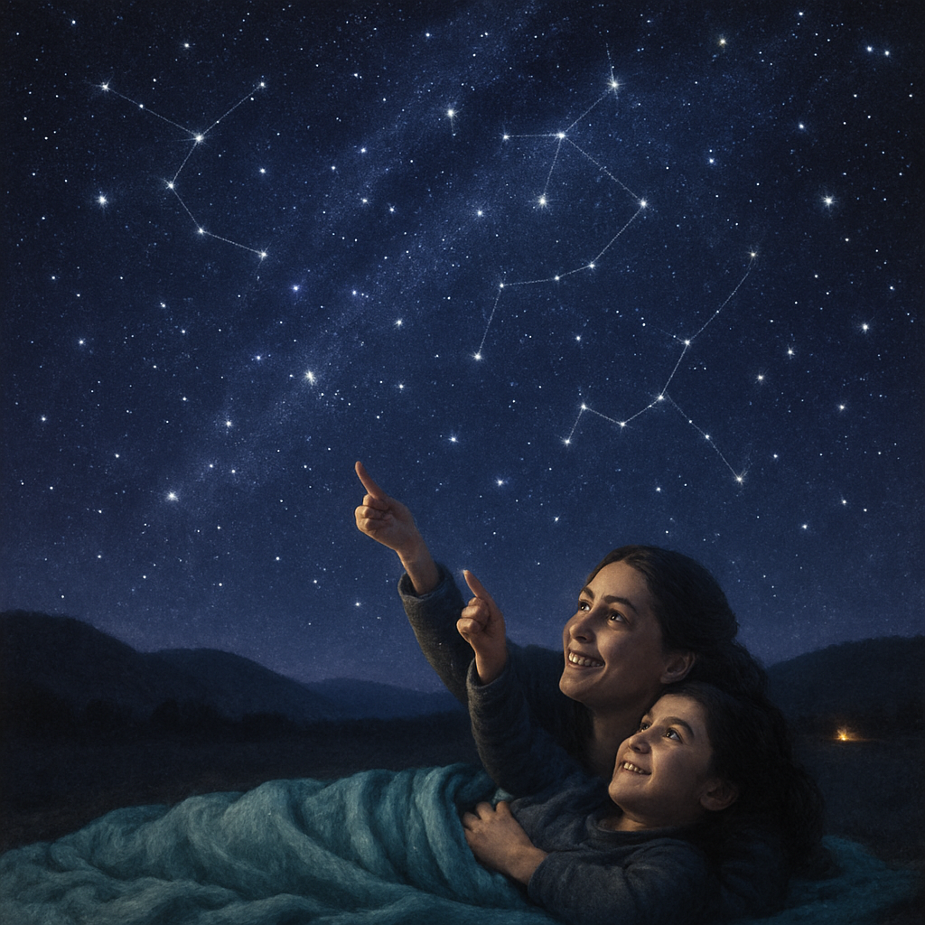 Stargazing Blanket Conversation Numbered painting kits