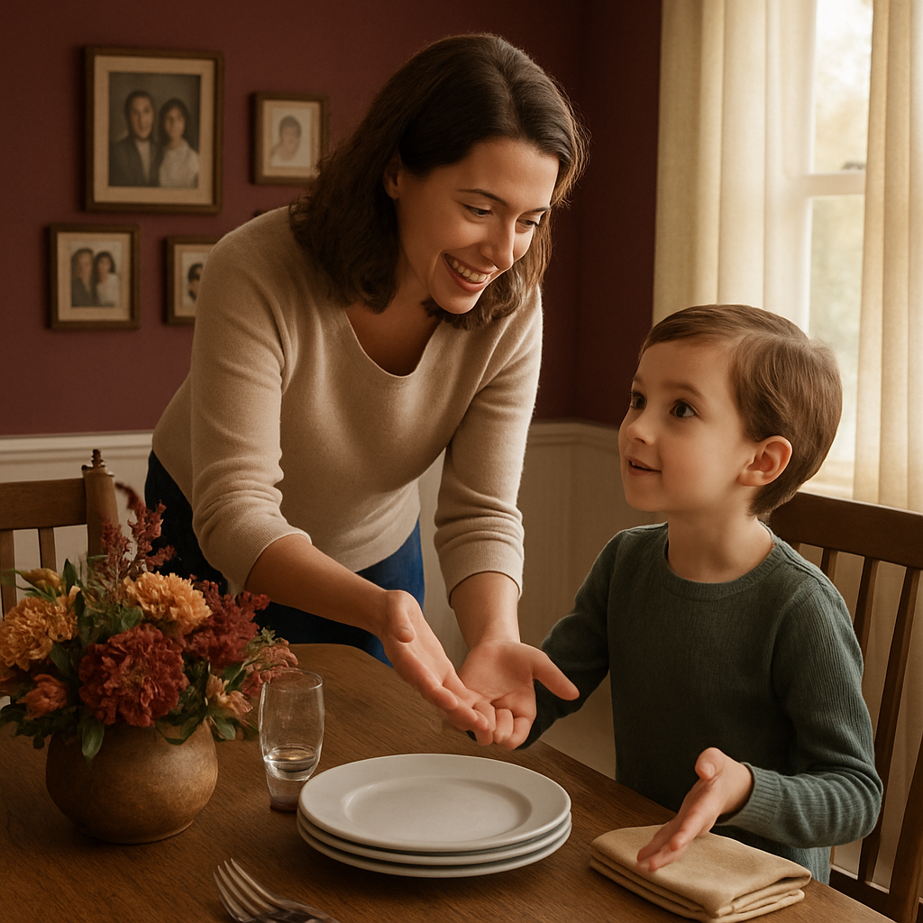 Hospitality Table Teaching Manners Paint by numbers art