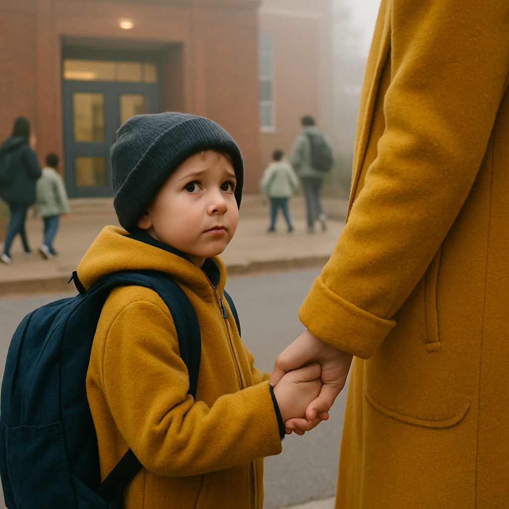 Holding Hands On First Day Of School paint by number