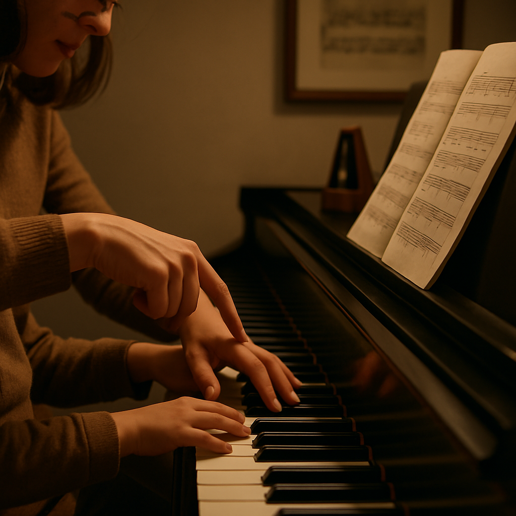 Teaching To Play Piano Numbered painting kits