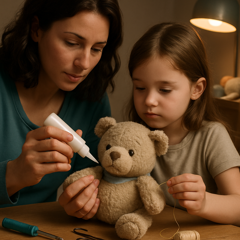 Fixing A Broken Toy Together Number painting