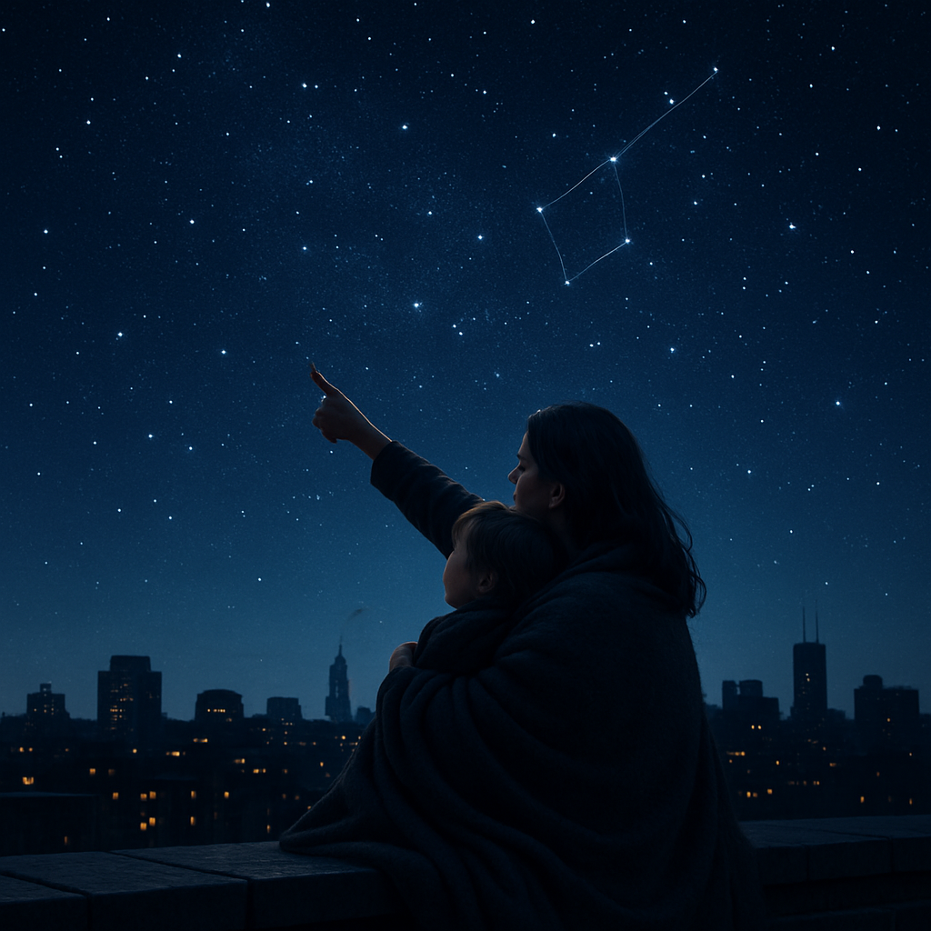 Learning Constellations On A Rooftop paint by numbers