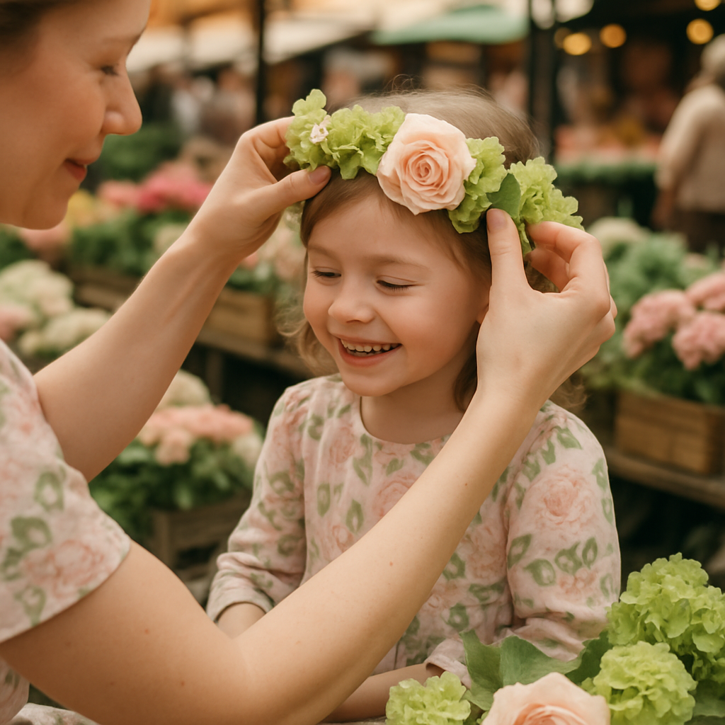 Sunrise Market Flower Crown Painting by numbers kit