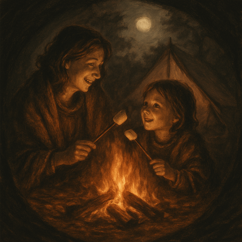 Campfire Spoons And Marshmallow Stories Numbered painting kits