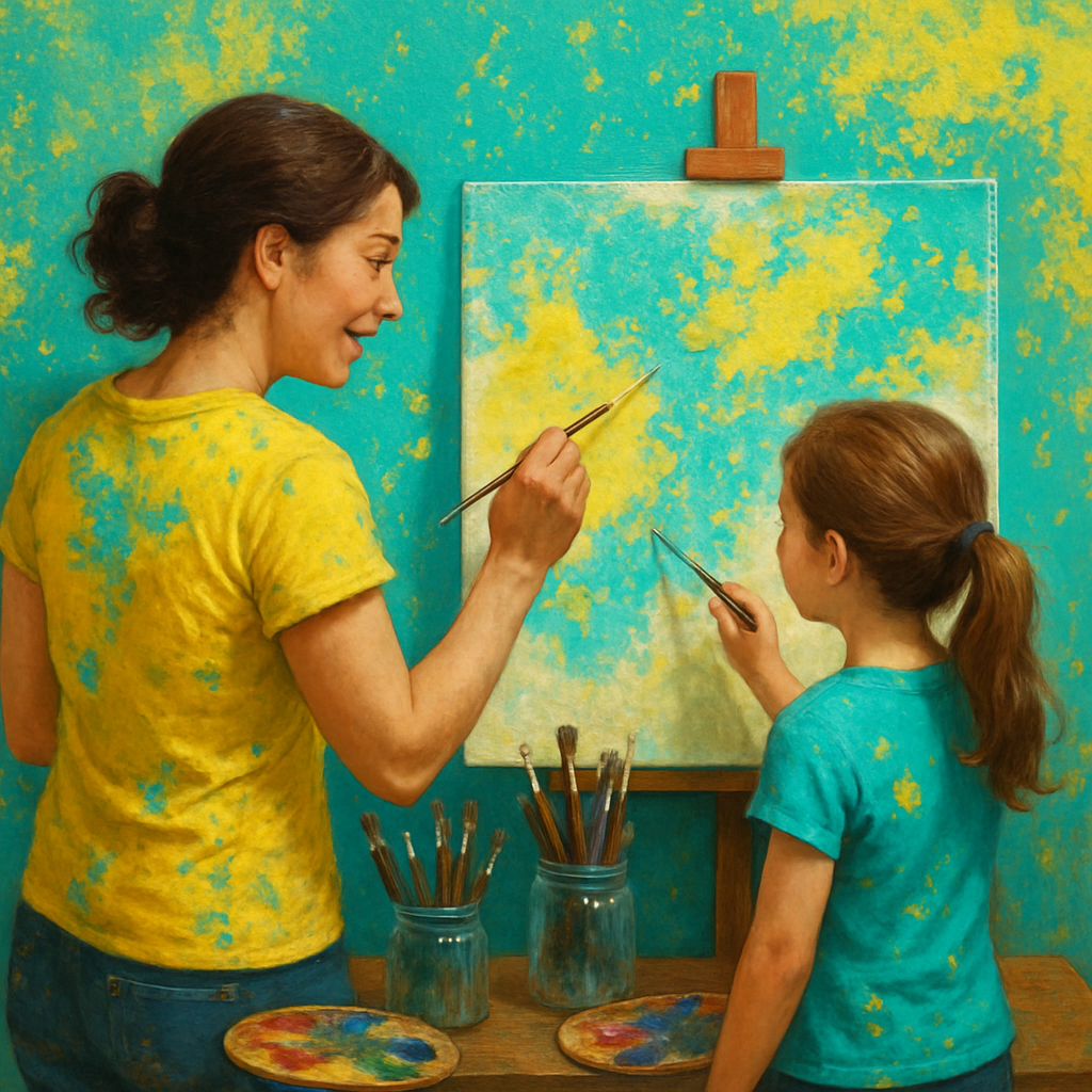 Sunday Painting Class Together Painting by numbers kit