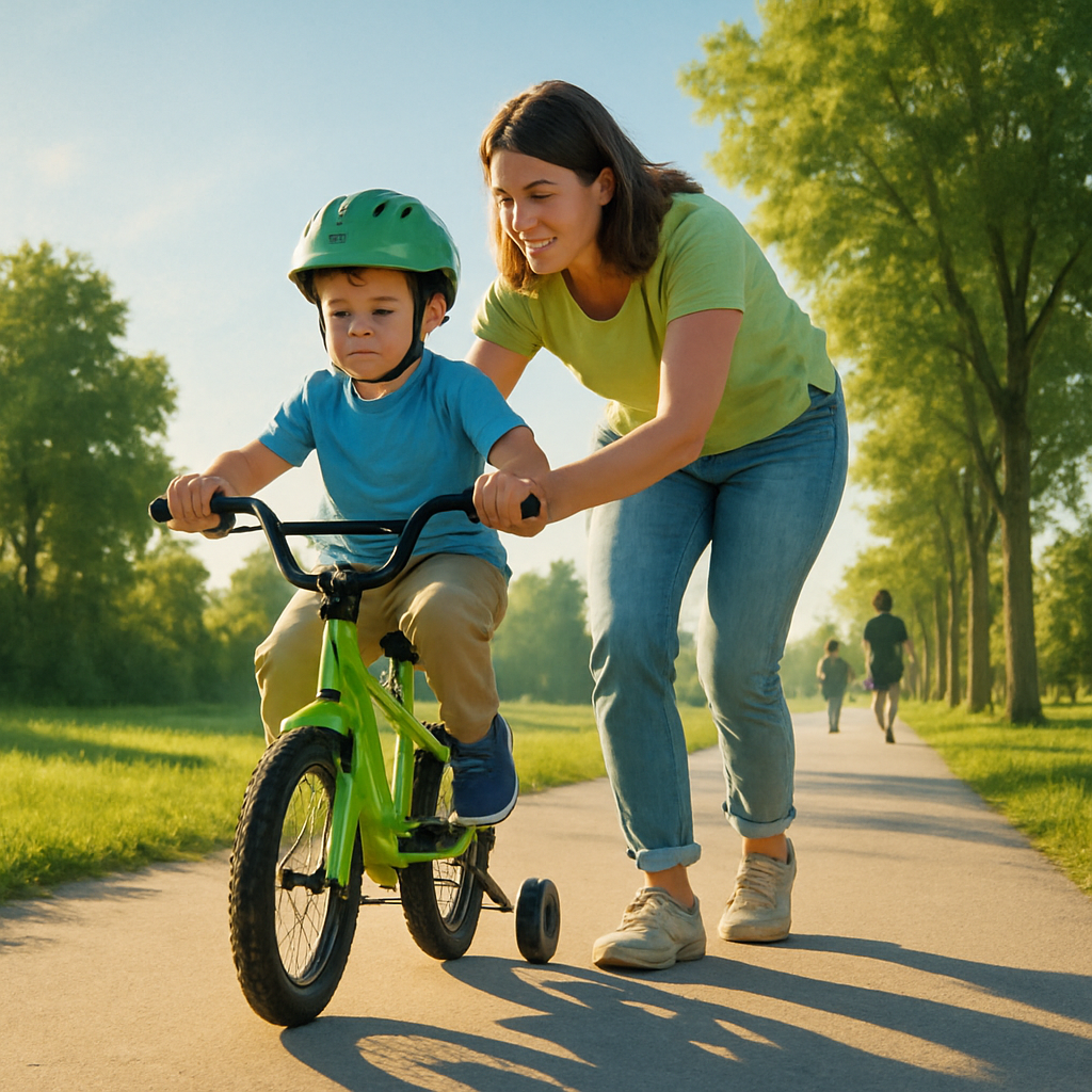 Sunlit Bike Path Morning Lesson paint by numbers