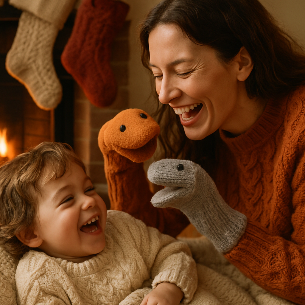 Fireplace Sock Puppet Night paint by number