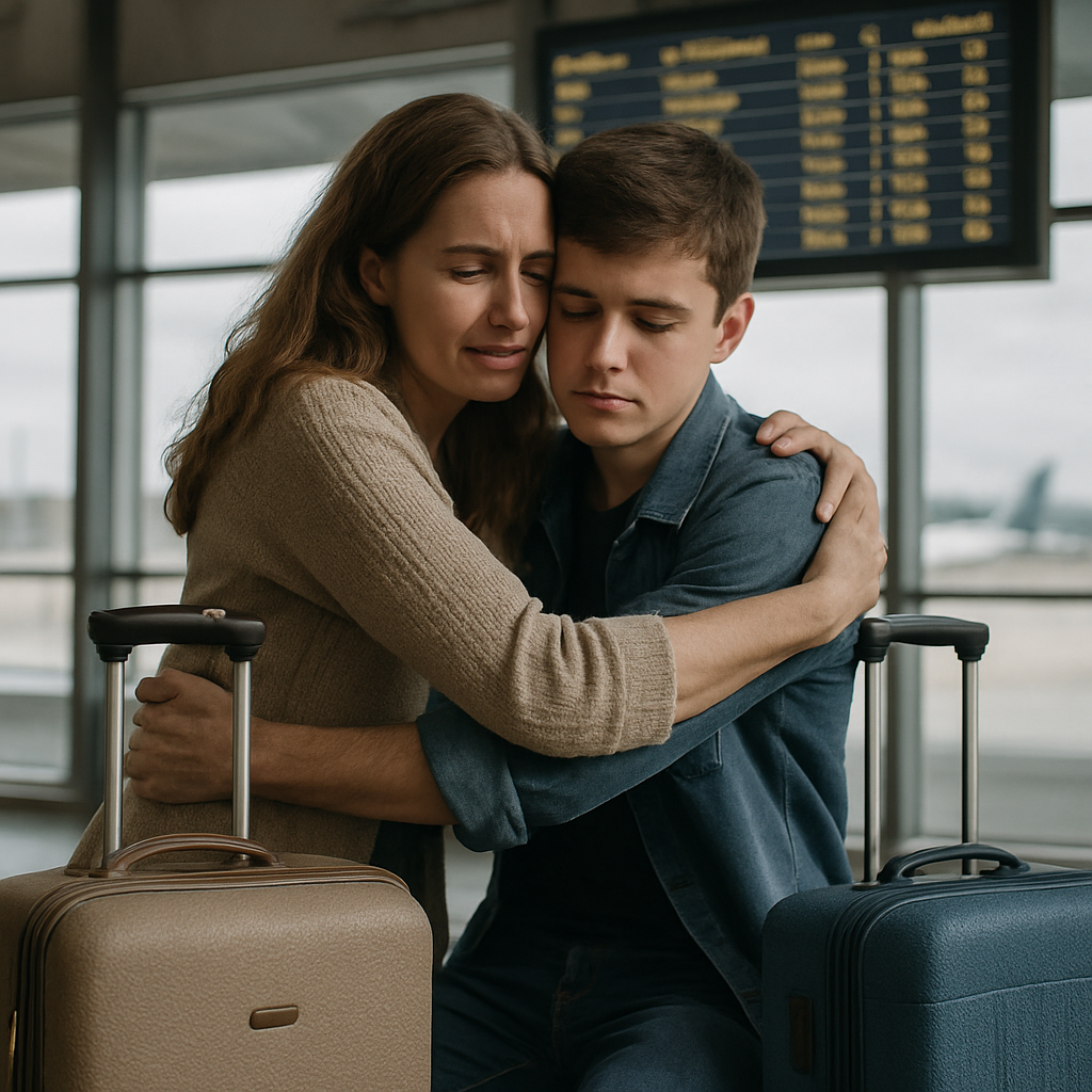 Airport Farewell Hug DIY paint by numbers