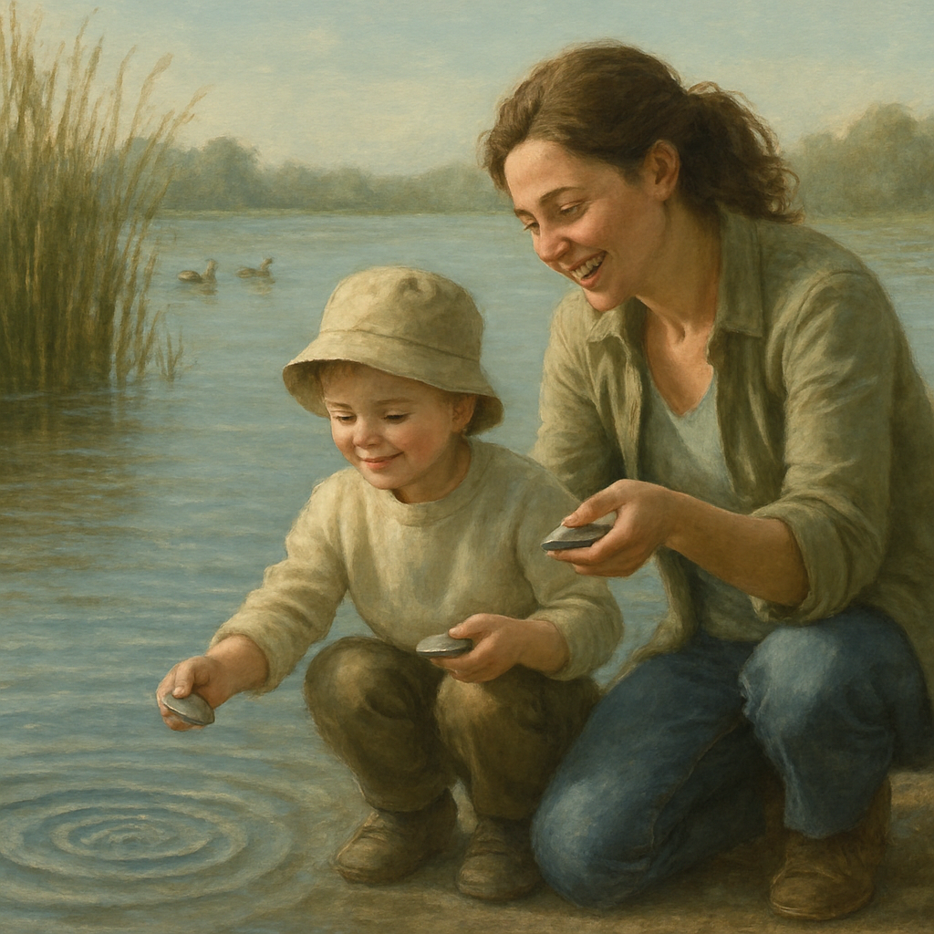 Pond Skipping Stones Lesson Paint by numbers kits