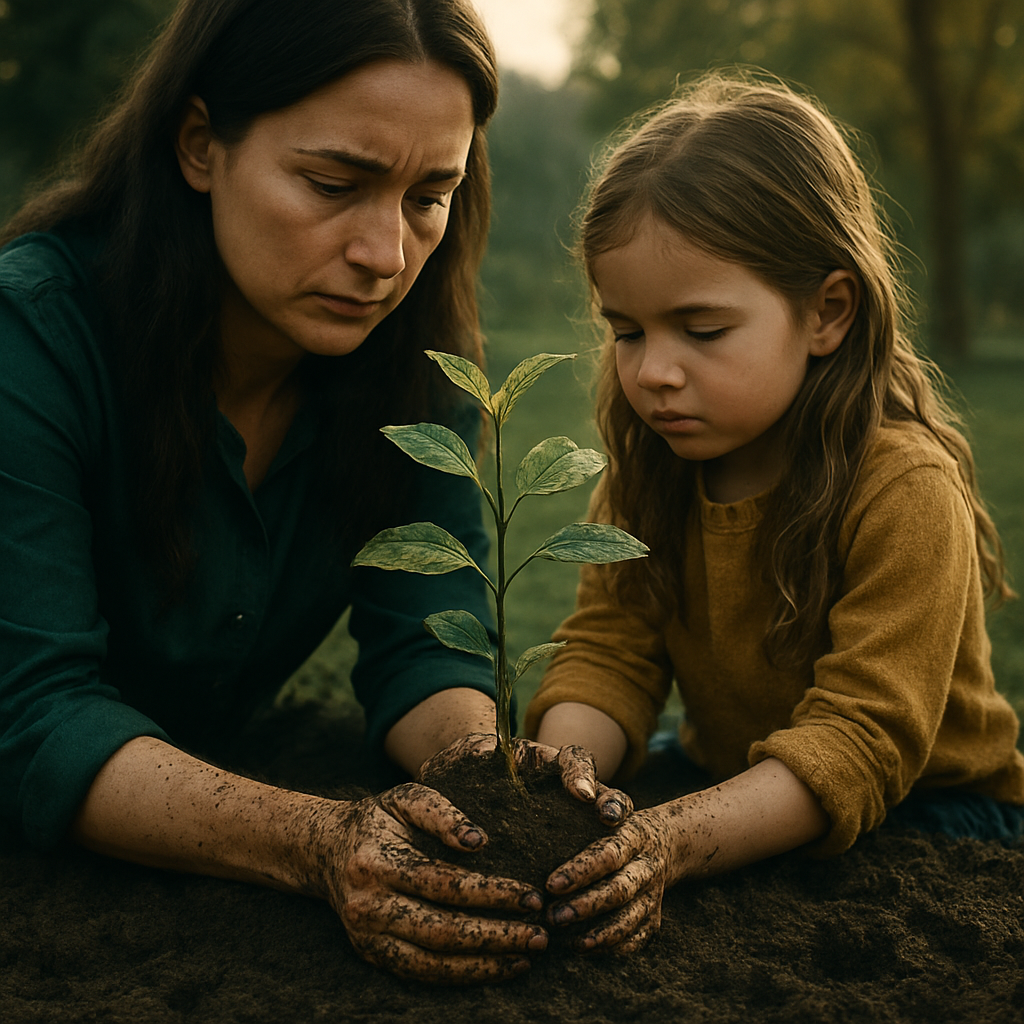 Planting A Memorial Tree Together Paint by numbers art