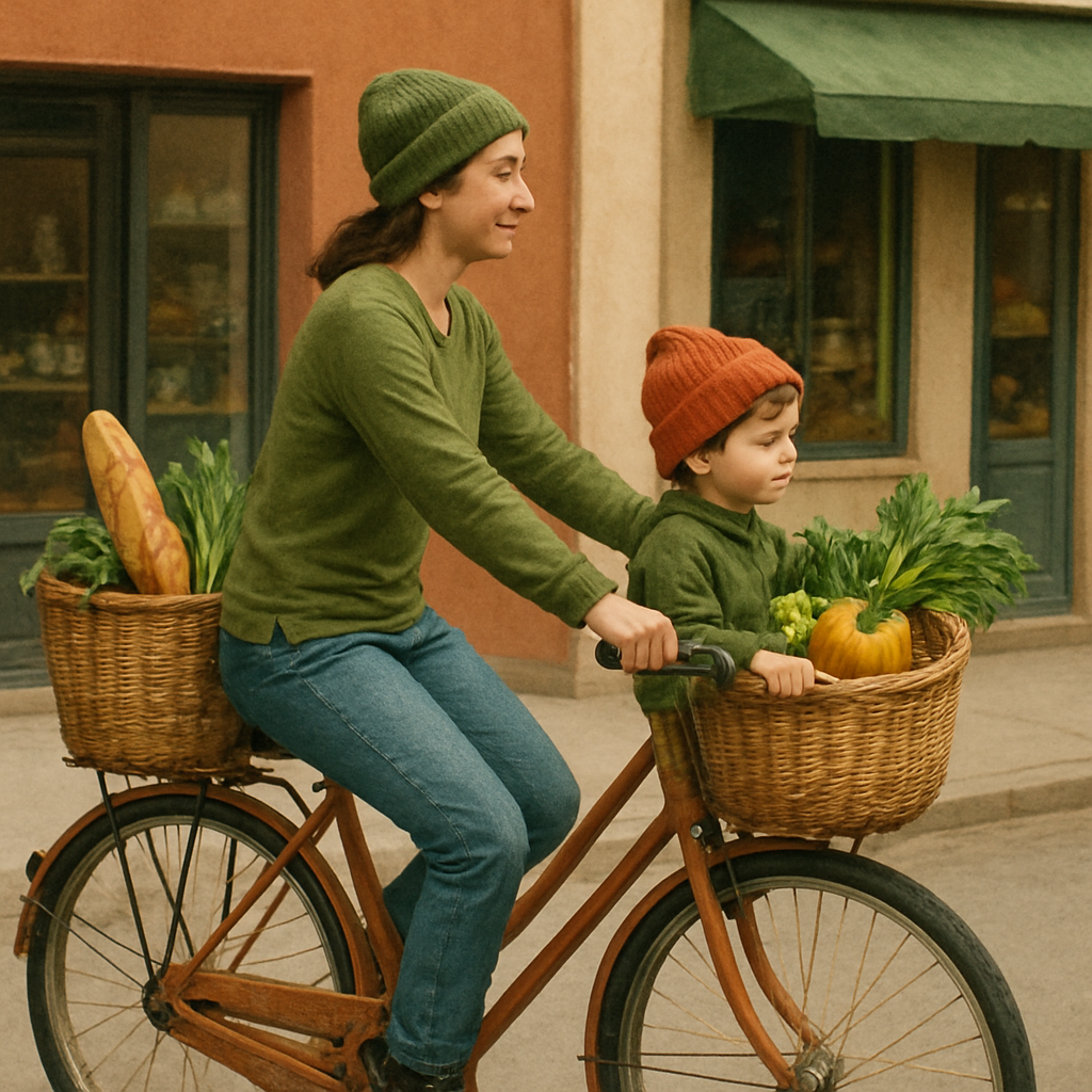 Bike Basket Grocery Run Painting by numbers kit