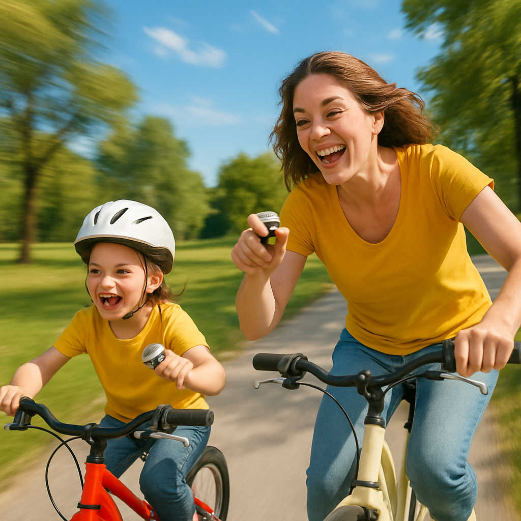 Bike Bell Ringing Park Race Paint by numbers art