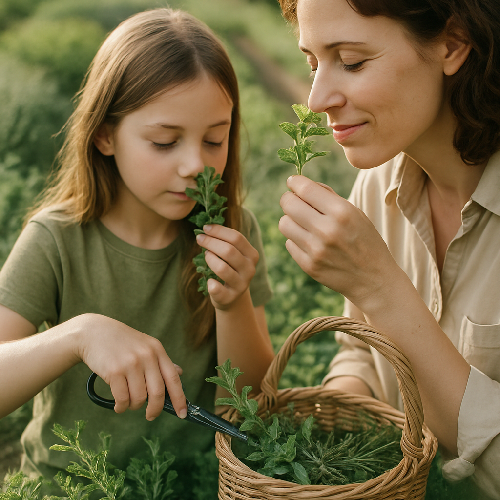 Sunlit Harvesting Of Herbs Painting by numbers kit