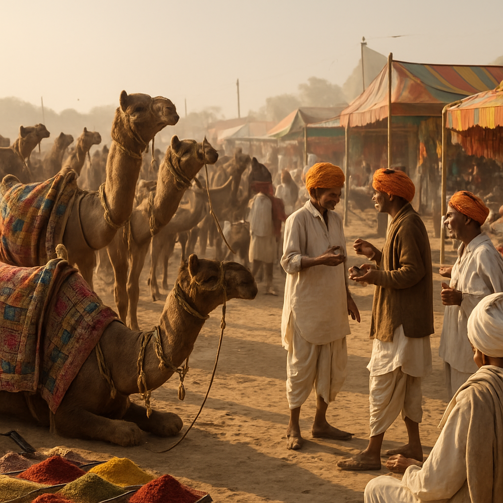 Pushkar Camel Fair Market Painting by numbers kit