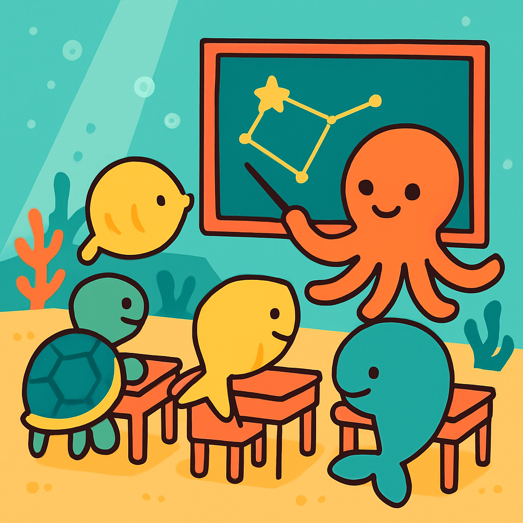 Cosmic Coral Classroom Paint by numbers art