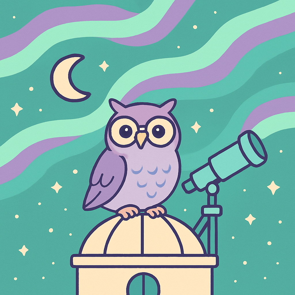 Aurora Owl Observatory Paint by numbers art