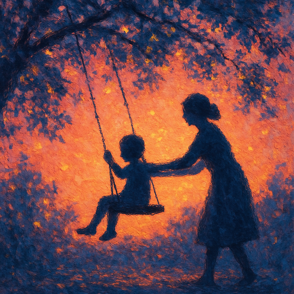 Sunset Swing Serenade Paint by numbers art
